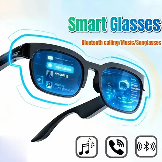 2026 New Smart Glasses AI Translation Bluetooth Conversation Recording Listening To Music Smart Sunglasses for Men Women