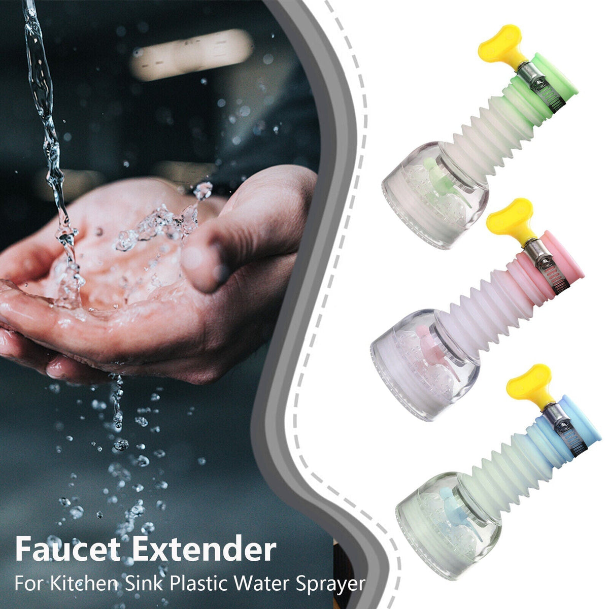 360° Faucet Extender — Stop the Splash, Start the Flow